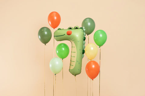 Folija balon Broj 7 - Krokodil, 56x85 cm, miks