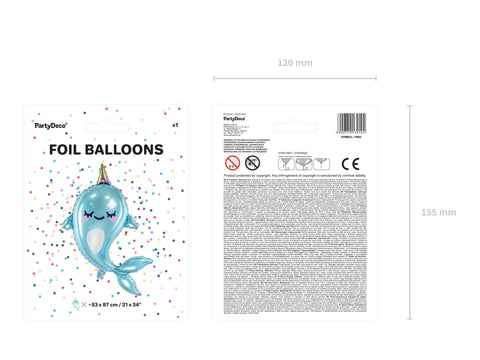 Folija balon Kit, 53x87 cm, miks